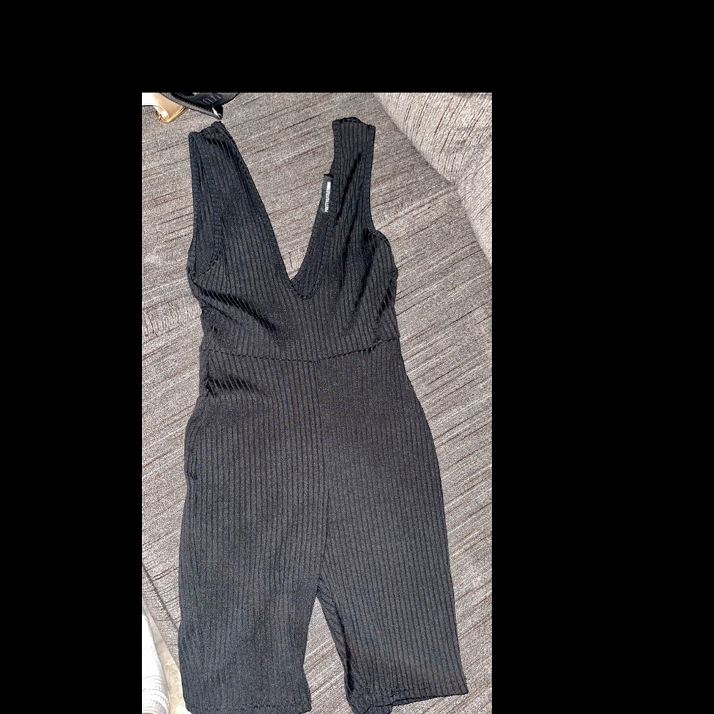 Black biker romper